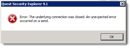 Error The underlying connection was closed An unexpected error