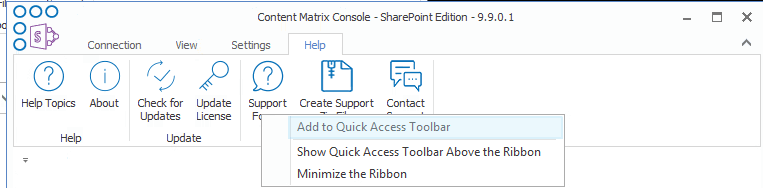 Add to Quick Access Toolbar