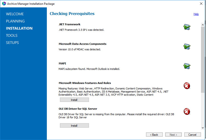 Install-Checking Prerequisites