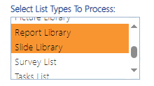 Set list Properties TYPES