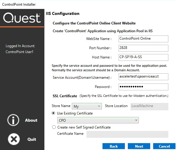 CP Online Install IIS CONFIGURATION
