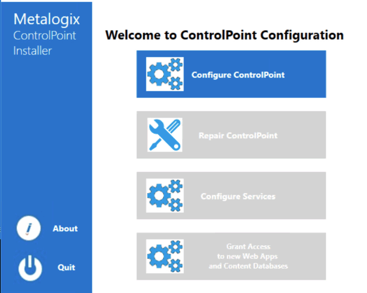 Configure ControlPoint