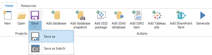 Integration services tab