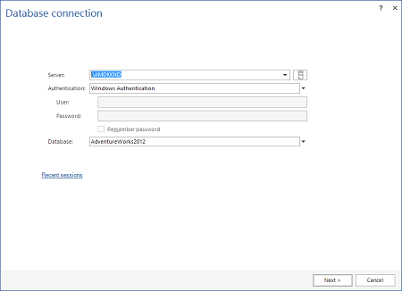 Connecting to the database that the LDF file belongs to