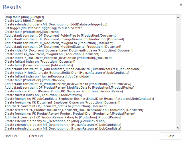 Remote database synchronization execution results of the executable installer package