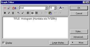 graph customization graph titles histogram