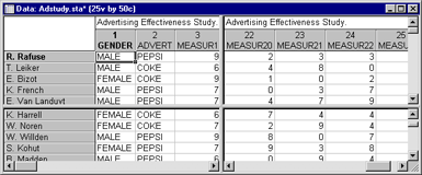 spreadsheet 4way split