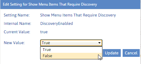 Config Setting DiscoveryEnabled