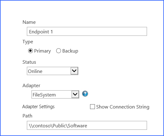 DFS enpoint example