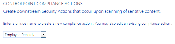 Compliance Actions NAME
