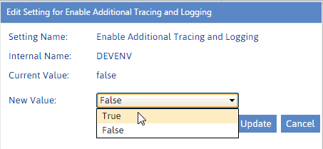 Config Setting DEVENV