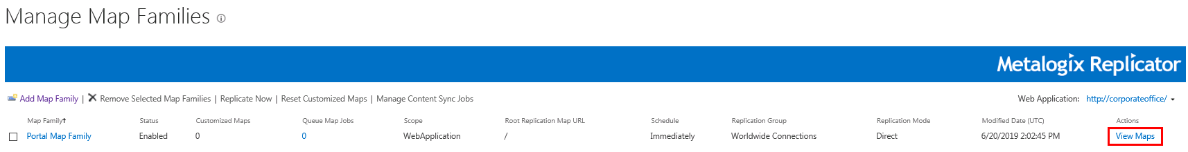 manage map families 1