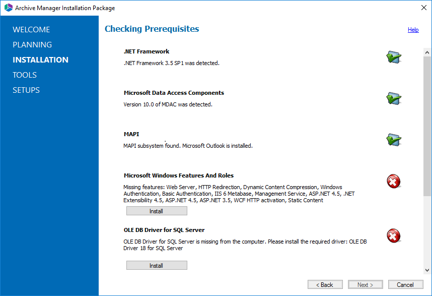 Install-Checking Prerequisites