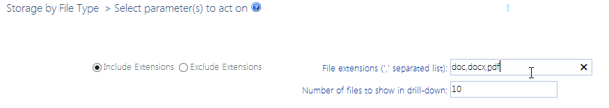 Storage by File Type