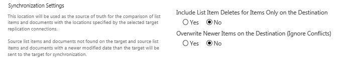 content synchronization job type 2