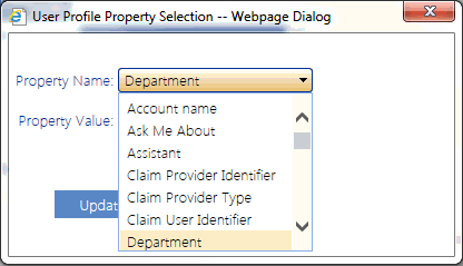 Profile Property dialog 1