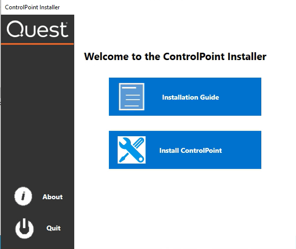 Installer INSTALL CONTROLPOINT