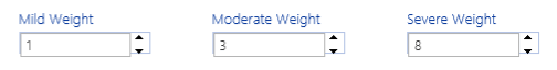 SCM Weight Values