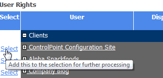 Select Analysis Result for Action