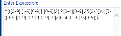 SCM Regex Expression