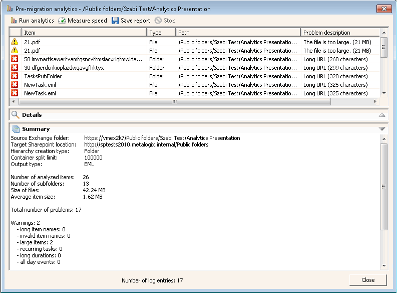 PF Estimate Migration Speed Running