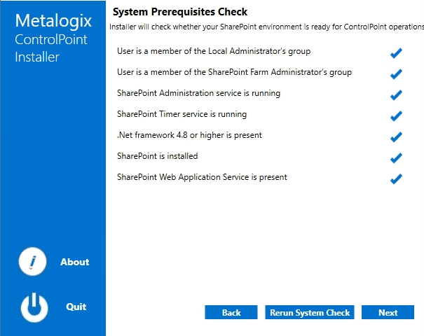 Unnstall SYSTEM CHECKS