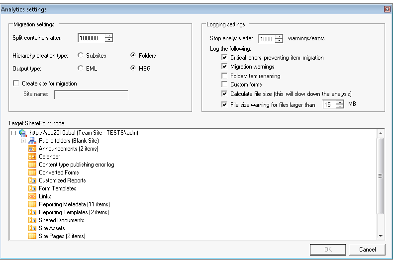 PF Analytics Settings