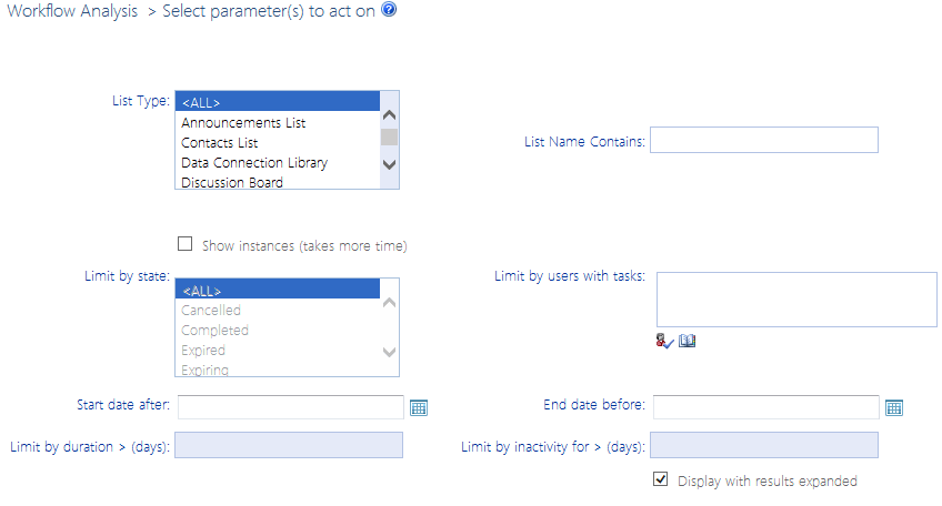 Workflow Analysis