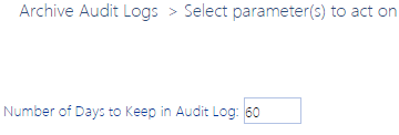 Archive Audit Log 60 Days