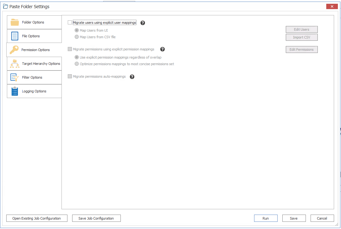 FS Permissions Options