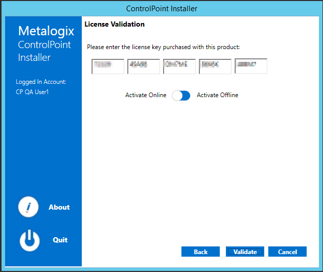 Installer License Validation