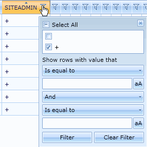 Interactive Analysis FILTER