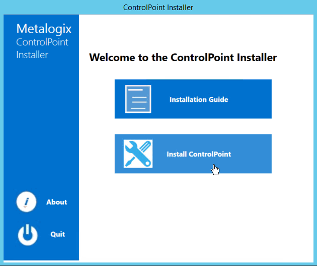 Installer INSTALL CONTROLPOINT