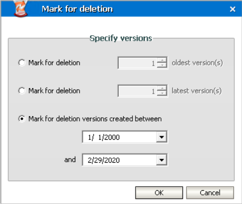 e-mark for deletion