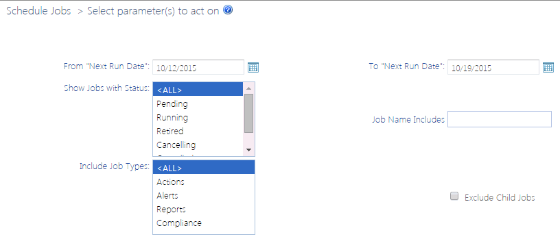 Scheduled Jobs Report