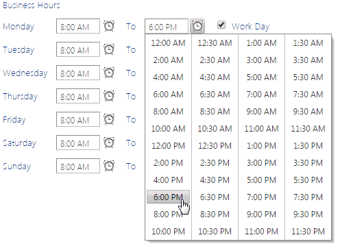 Anomalous Activity Setup BUSINESS HOURS CHANGE