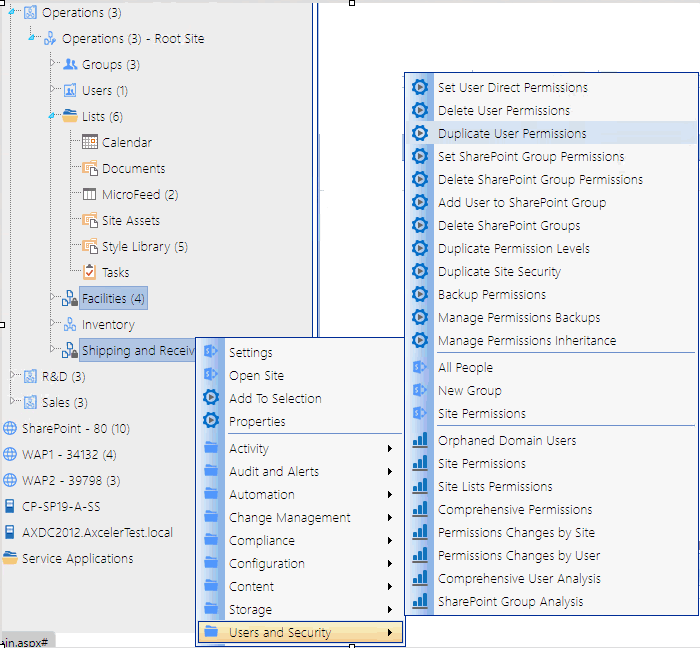 Evaluation Guide Duplicate User Menu Item