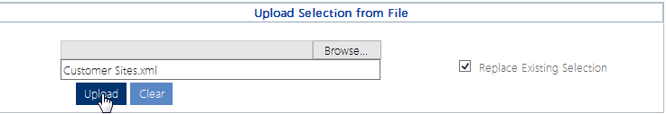 Upload  Selection from XML DIALOG
