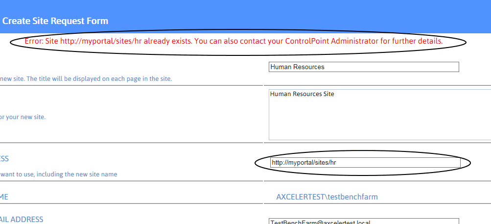 Site Request ERROR