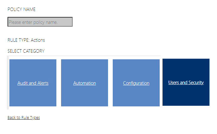 Governance Policy Manager SELECT CATEGORY2