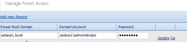 Manage Forest Access ADD MENU ITEM