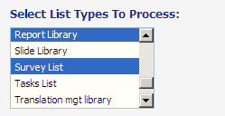 Set list Properties TYPES