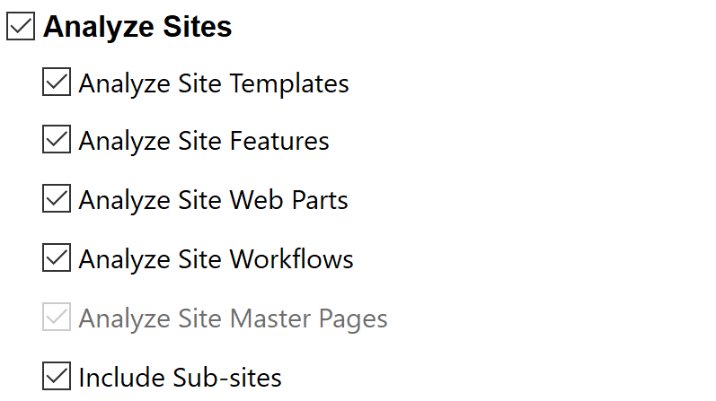 analyze sites 1