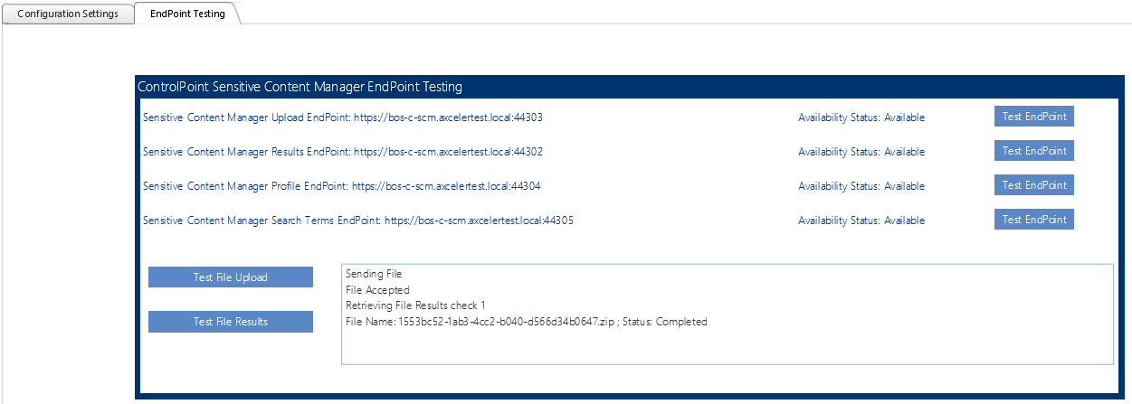 SCM EndPoint Testing