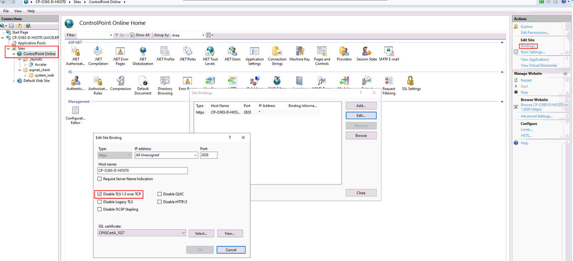 Disable TLS 1.3