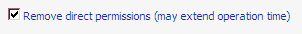 Remove direct permissions checkbox