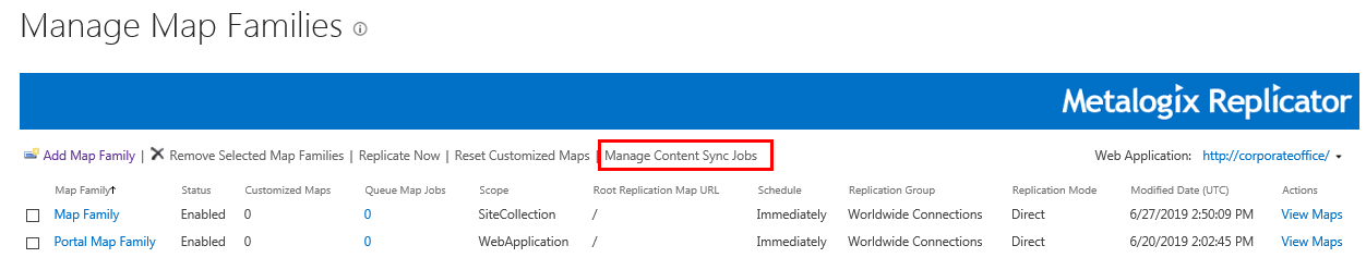 schedule sync job MM 7