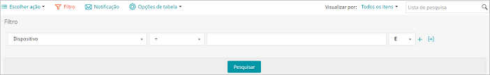 O painel Pesquisa avançada contém um número de listas suspensas que podem ser usadas para especificar os critérios.