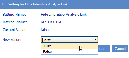 Config Setting RESTRICTSL