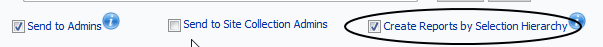 Create Reports by Selection Hierarchy
